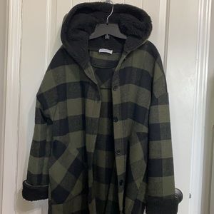 Dark green Plaid jacket pepper & Zoe size small
